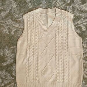 Cable style vest; size L unisex; never worn